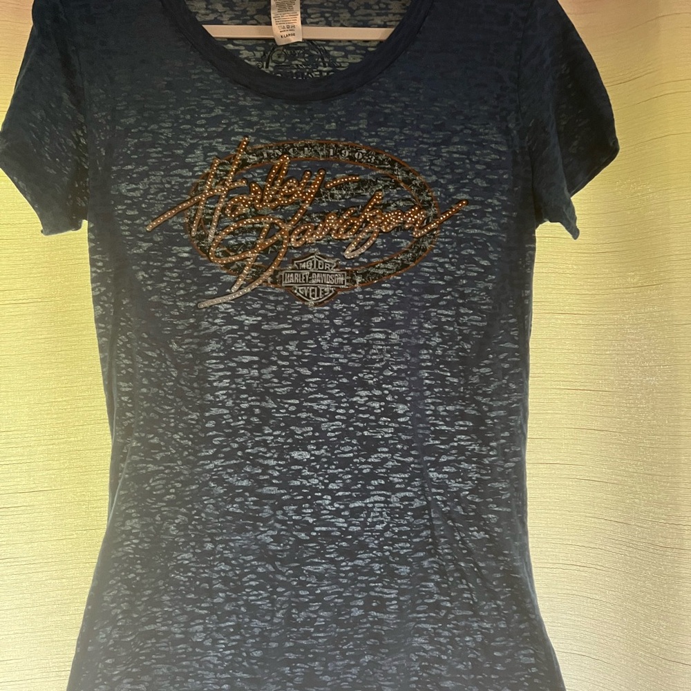 Harley-Davidson Black Fitted Polo T-Shirt Short Sleeve